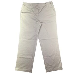 L.L.Bean Classic Fit Wrinkle Free Cotton Pants Beige Sz 18 R Fits 36"‎ 277330
